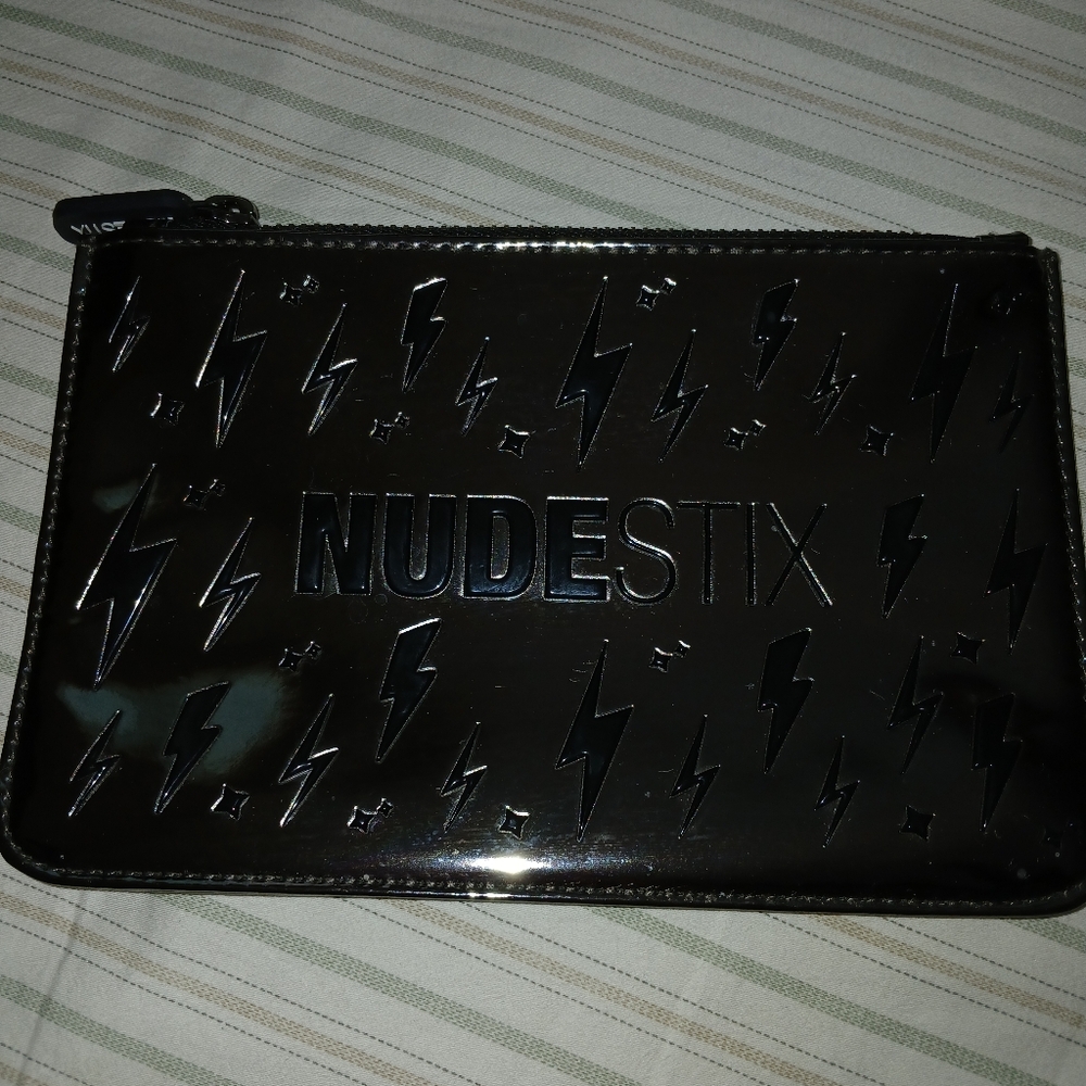 NUDESTIX Metallic Pouch with Lightning Design